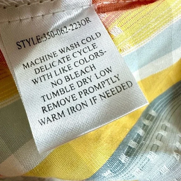 Roper Women's Shirts Orange Plaid Cotton Long Sleeves Western Cow Girl Size L - Picture 9 of 9